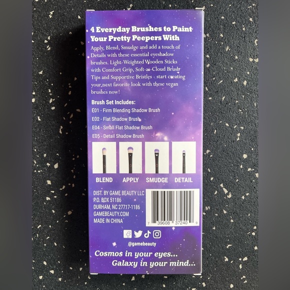 GAME BEAUTY EYES ON ME ESSENTIAL EYESHADOW BRUSH SET 4CT. - Picture 7 of 7